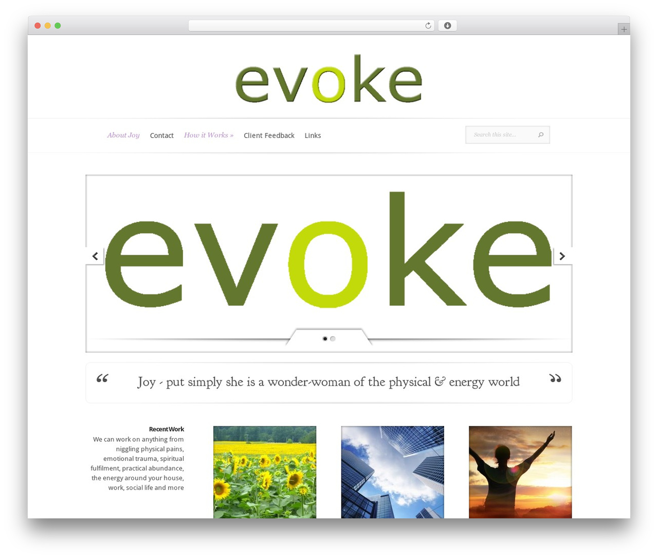Theme WordPress Evolution - evokelife.com.au