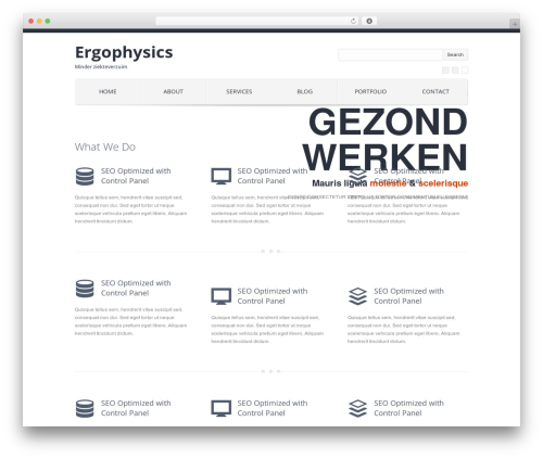 Think theme WordPress - ergophysics.nl