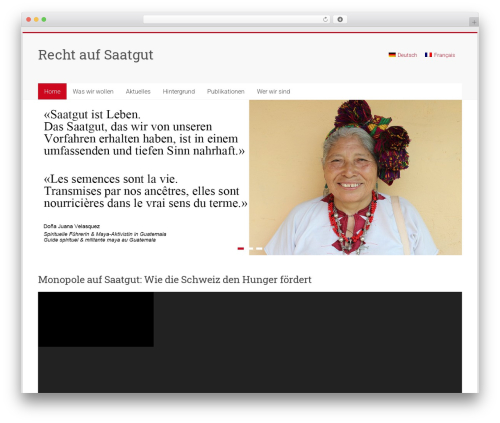 WordPress theme Accelerate Pro - recht-auf-saatgut.ch