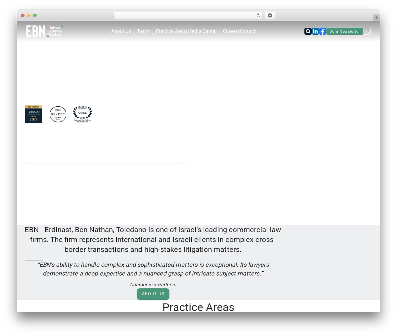WordPress theme ebn - ebnlaw.co.il