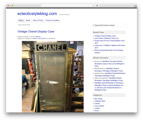 WordPress theme Tweaker2 Theme - eclecticstyleblog.com