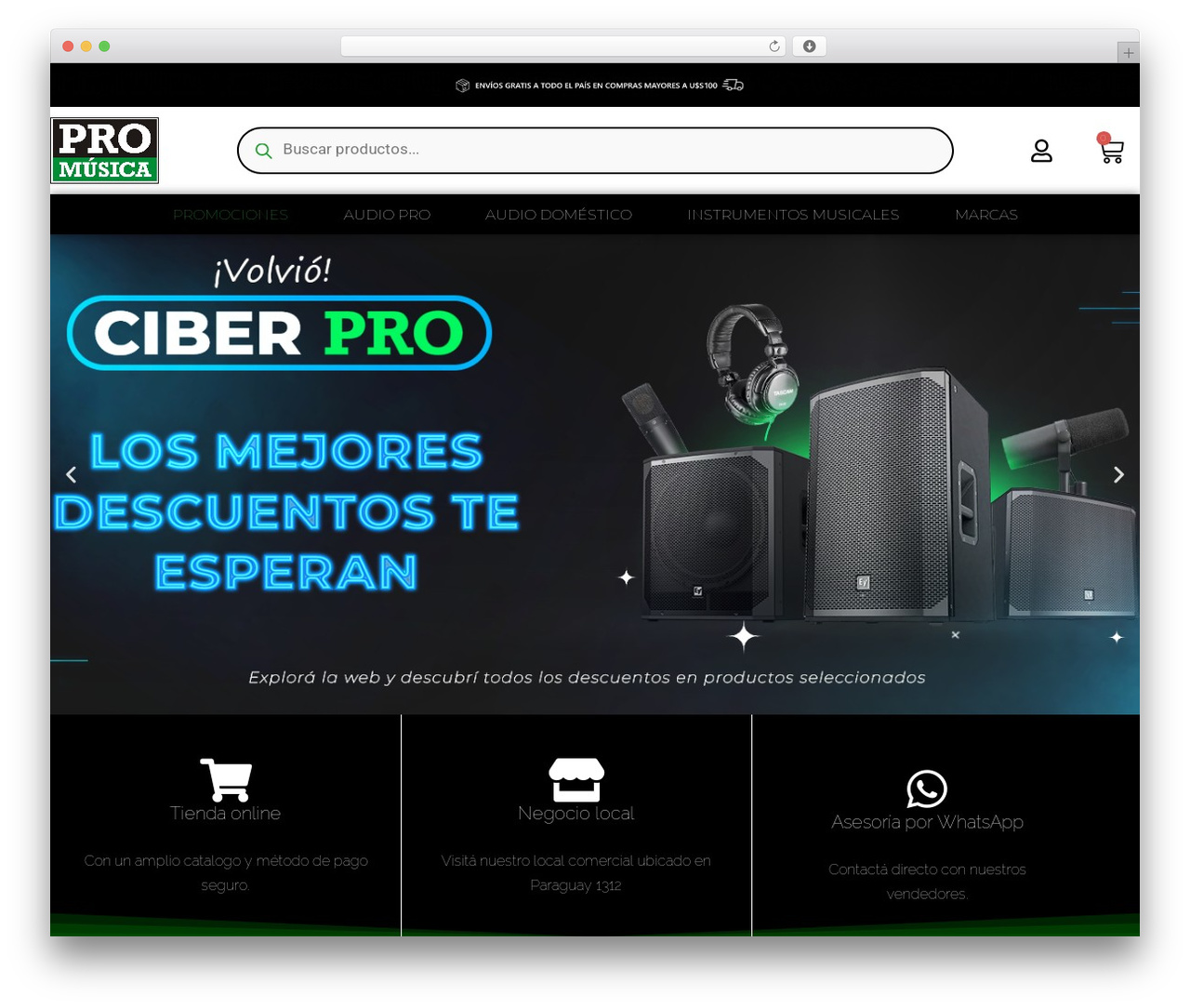 WP theme Responsive - promusica.uy
