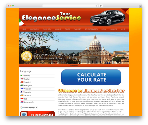 Complexity WordPress hotel theme - eleganceservicetour.com