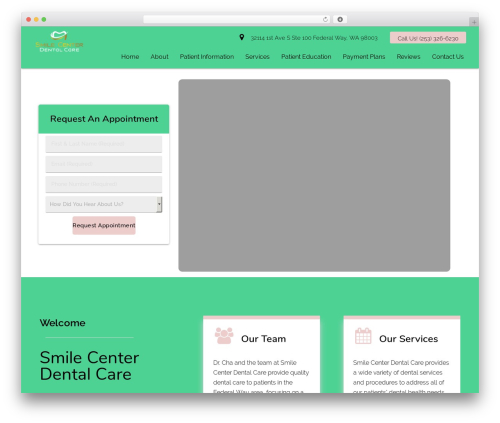 DoctorGenius Framework WP theme - smilecenterdentalcare.com