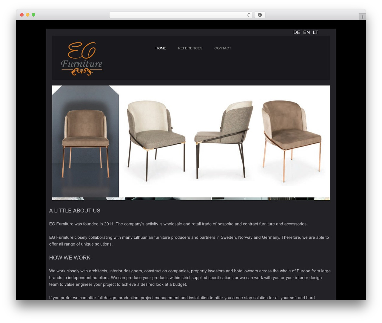 Dusky theme WordPress - egfurniture.lt