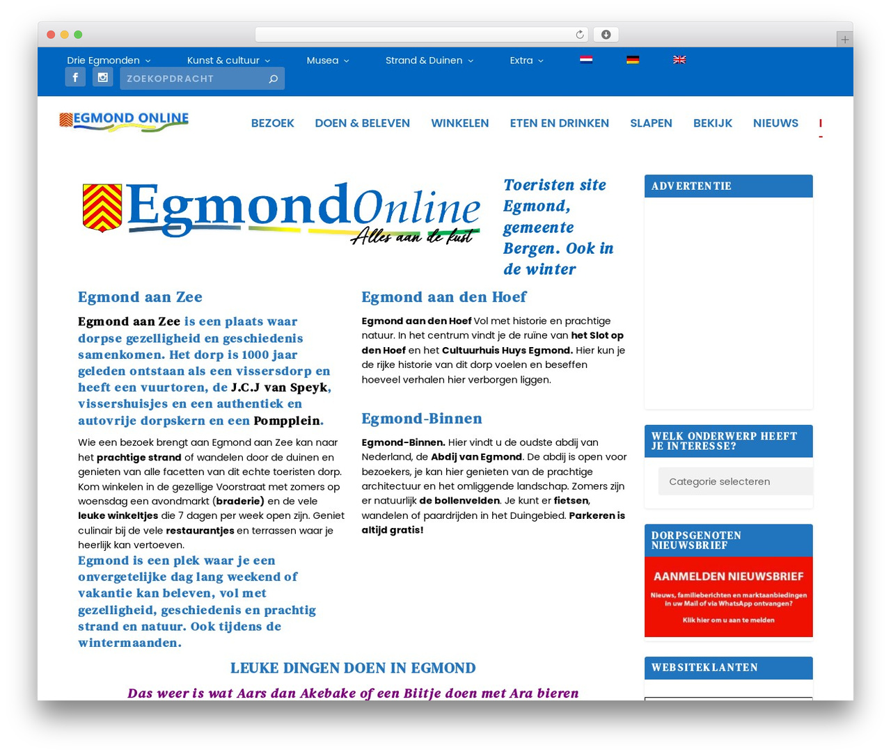 Extra WordPress theme - egmondonline.nl Extra WordPress theme - egmondonline.nl