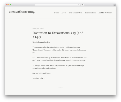 Readly WordPress theme - excavations-mag.com/excavations