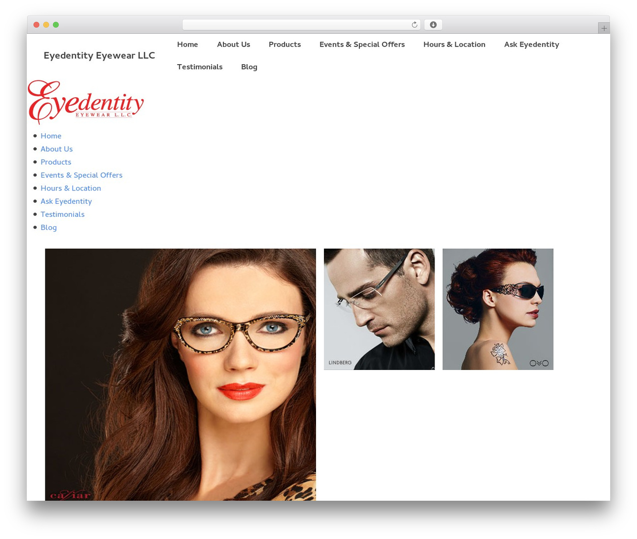 Responsive theme WordPress - eyedentityeyewearalbany.com
