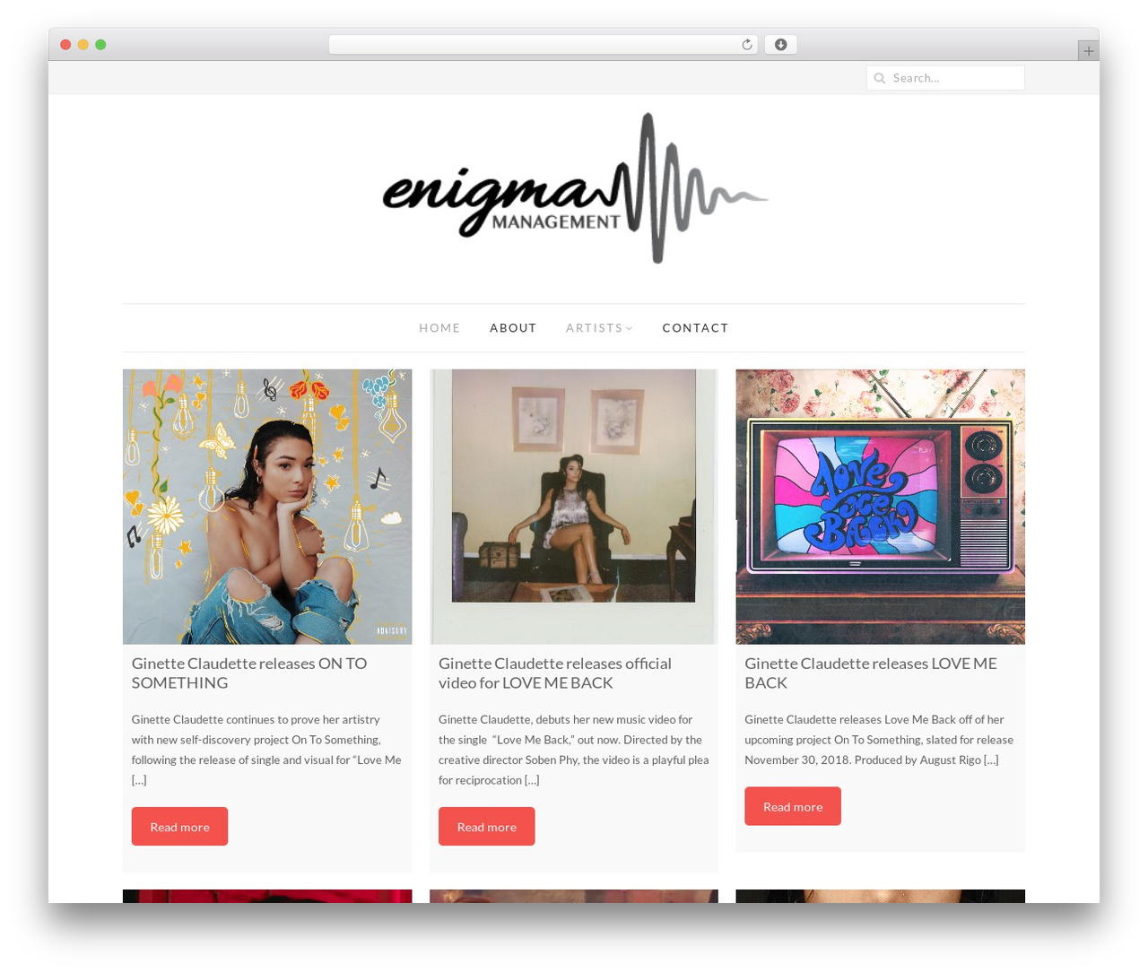 Simple & Elegant WordPress theme - enigmanagement.com