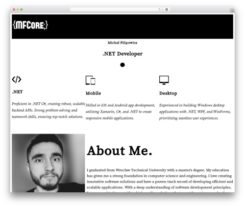 Theme WordPress Bioxlog - mfcore.com