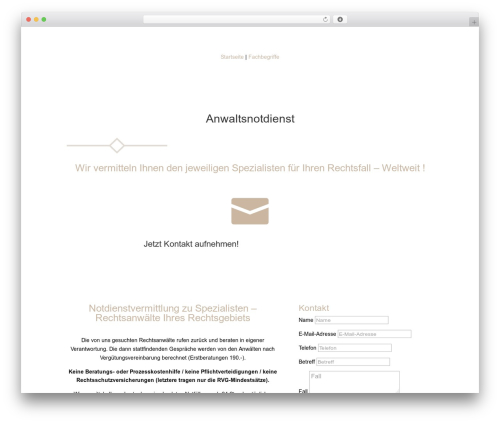 Alphalisting WordPress plugin - anwaltsnotdienst.com
