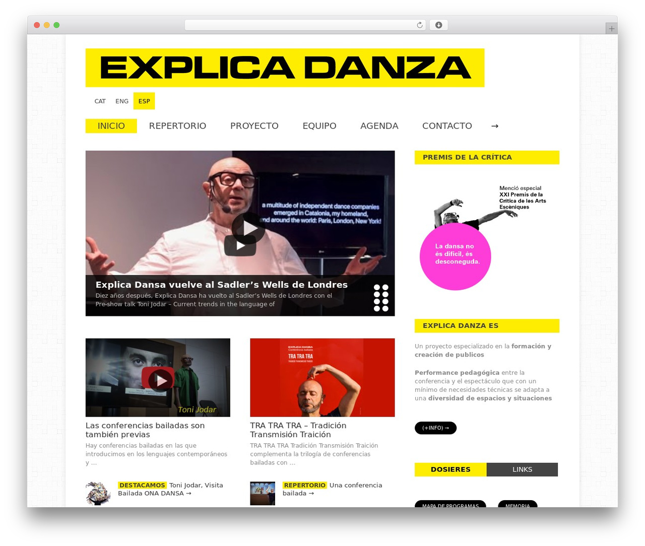 WordPress theme Gonzo - explicadanza.com WordPress theme Gonzo - explicadanza.com