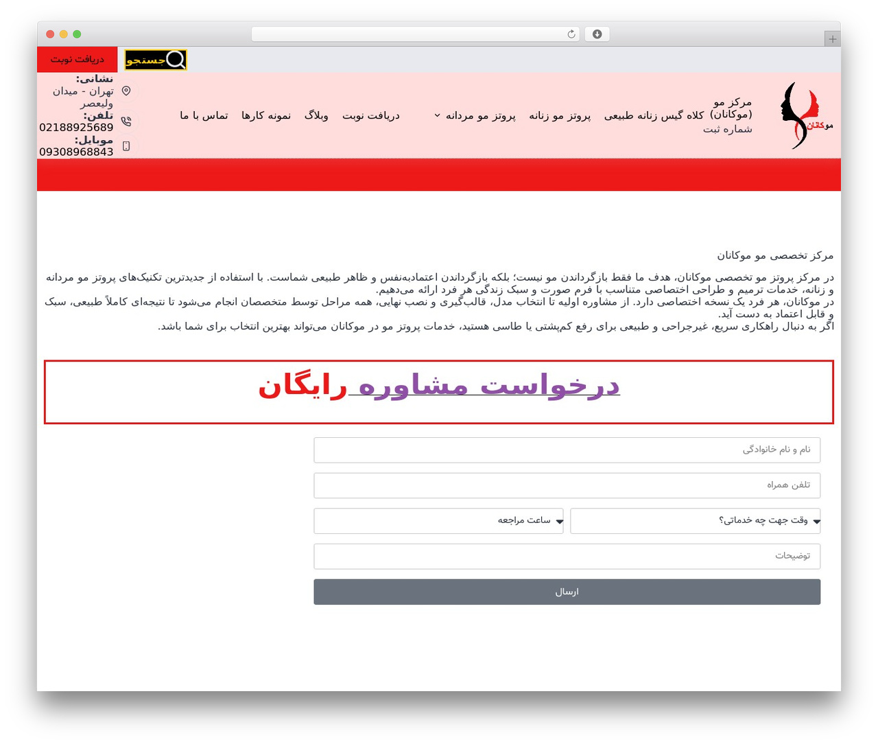 زیبانو WordPress theme - mookanan.com