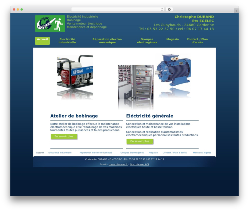 Best WordPress theme Egelec - egelec.fr