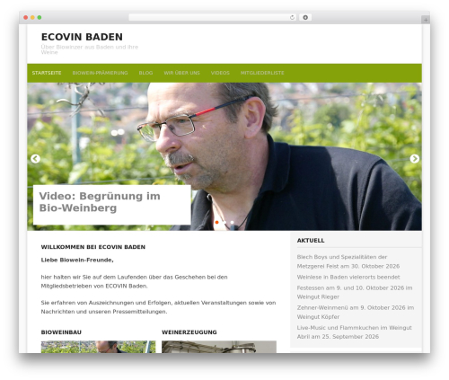 Diligent WordPress theme - ecovin-baden.de