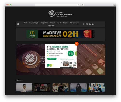 Divi top WordPress theme - radiodomfuas.pt