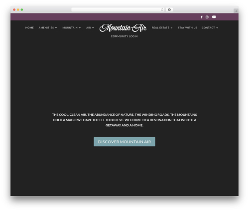 Divi WordPress theme - mountainairnc.com