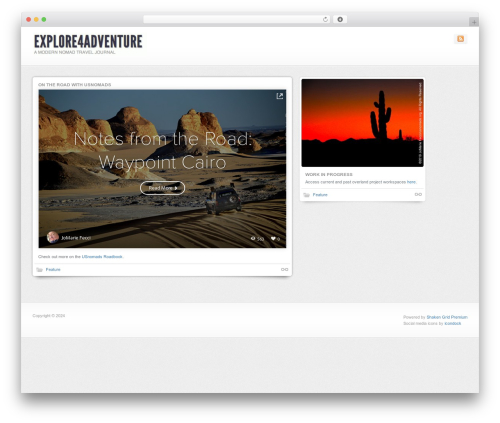 Shaken Grid (Premium) WordPress travel theme - explore4adventure.com