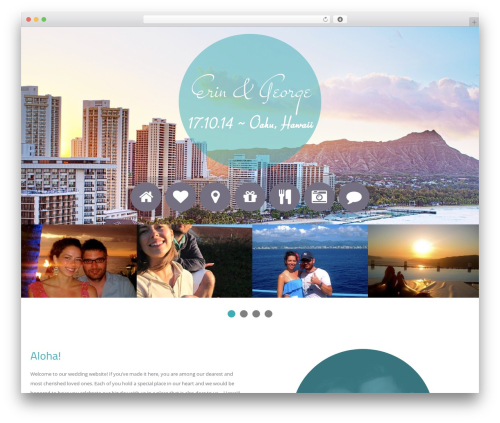WordPress theme vow - erinandgeorge.com
