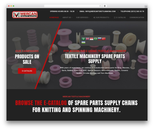 WordPress website theme Multicon - mercantekstilmakina.com