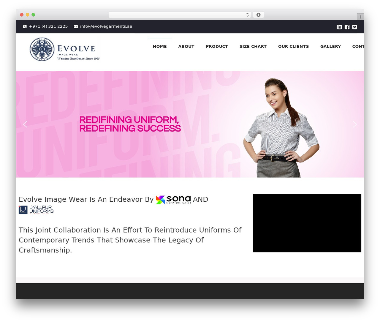 WP theme Alteration - evolvegarments.ae