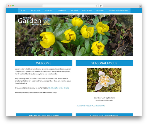 Accesspress Basic WordPress theme - alpinegardensociety.ie
