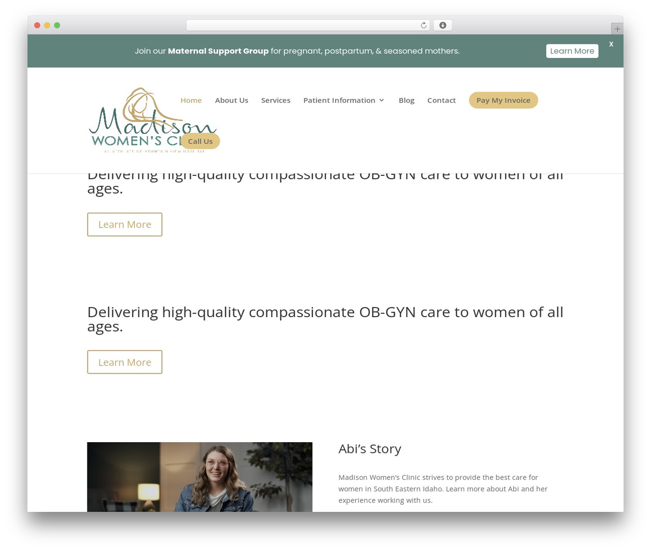 Divi WordPress theme - madisonwomensclinic.com