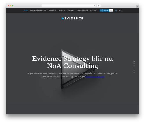 evidence WordPress theme - evidence.se