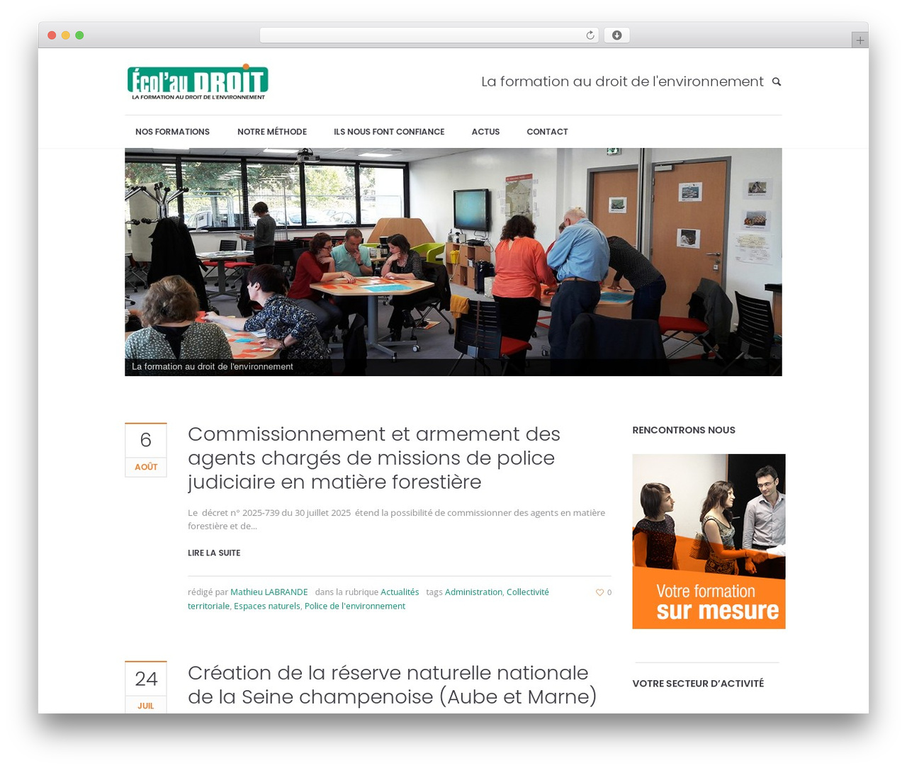 Language School WordPress theme - ecolaudroit.fr