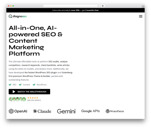 Multi WordPress website theme - diagnoseo.com
