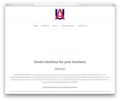 Shree WordPress theme - arg-underwriters.com