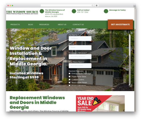 The Window Source WordPress theme - windowsourcemiddlega.com