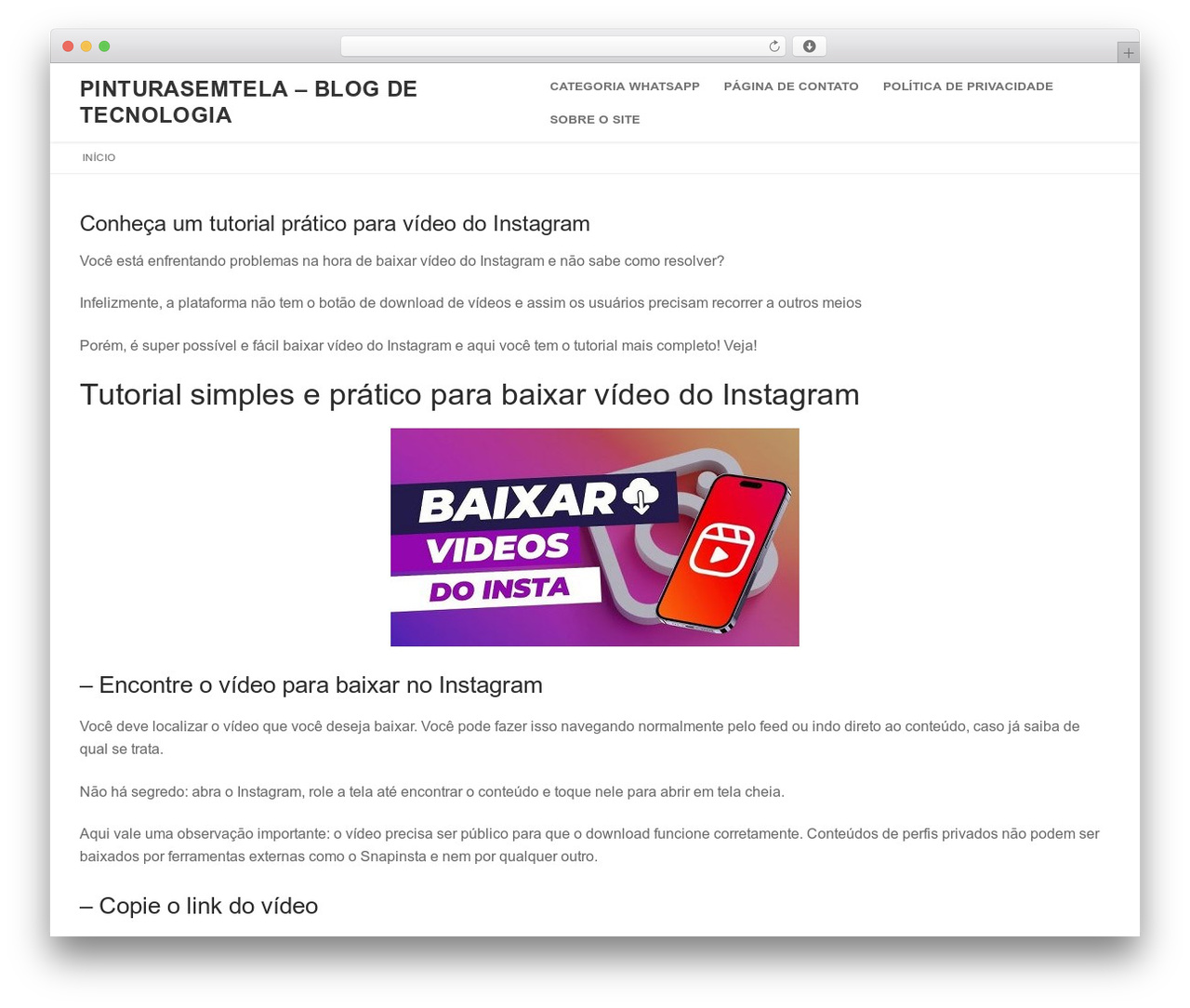 Theme WordPress Customify - pinturasemtela.com.br