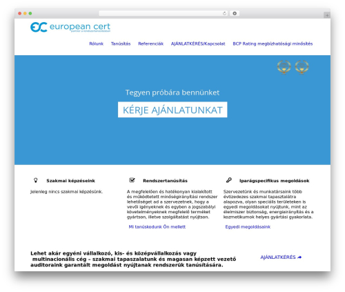 WordPress theme Minicorp - european-cert.hu