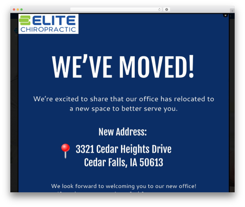 WordPress theme Sengi - elitechiroandwellness.com