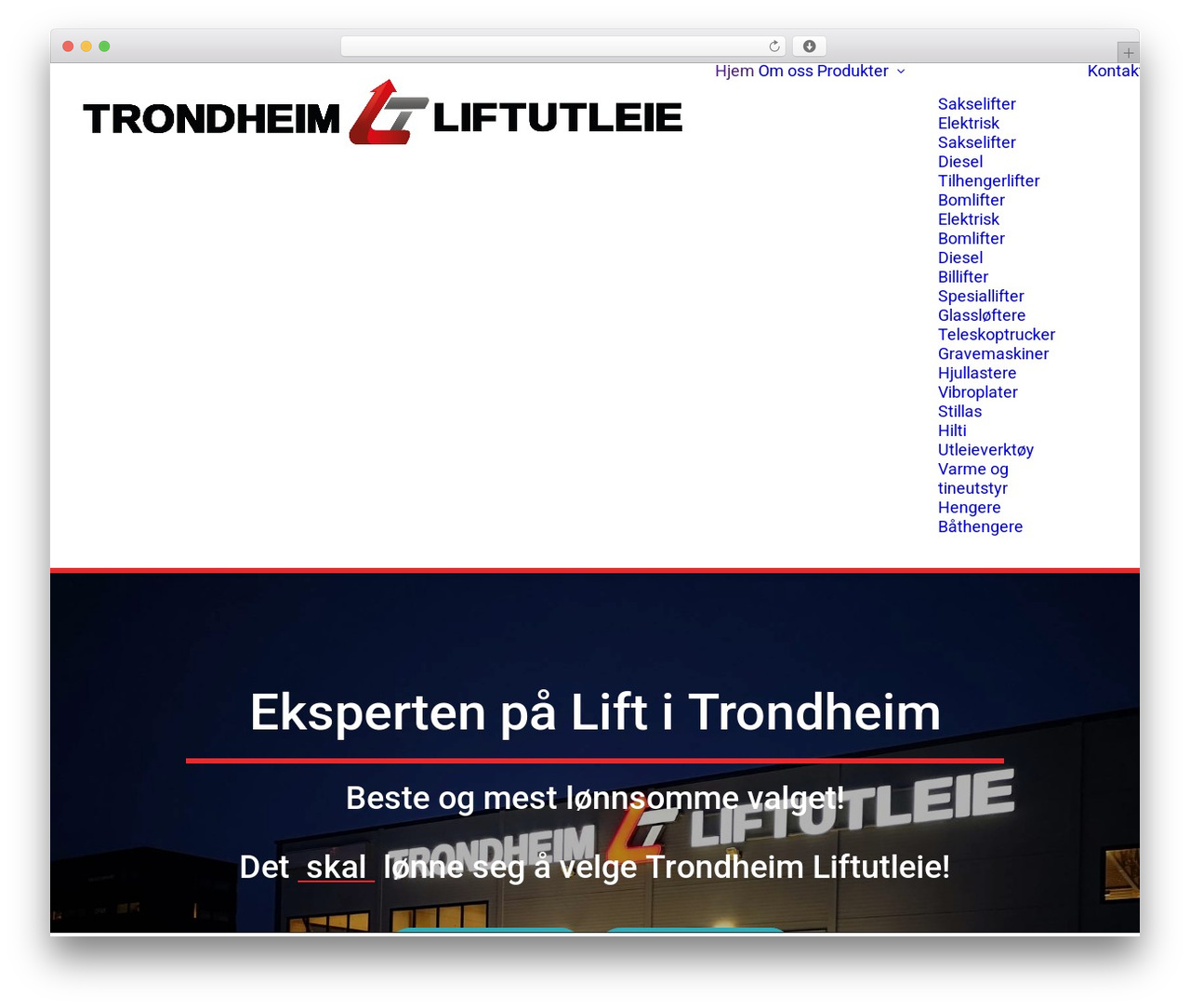 WordPress theme Uncode - trondheimliftutleie.no