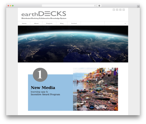 WP theme Interactive WordPress Responsive Theme - earthdecks.net