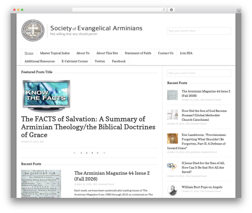 Lightly WordPress theme - evangelicalarminians.org