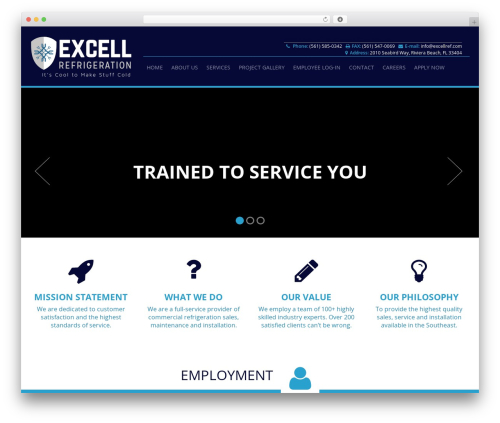 Refrigeration Theme WordPress theme - excellrefrigeration.com