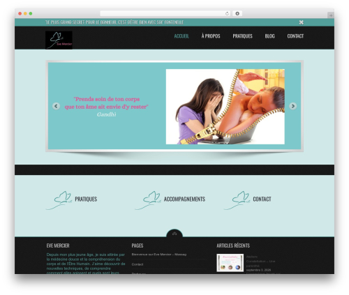 Radial theme WordPress - evemercier.com