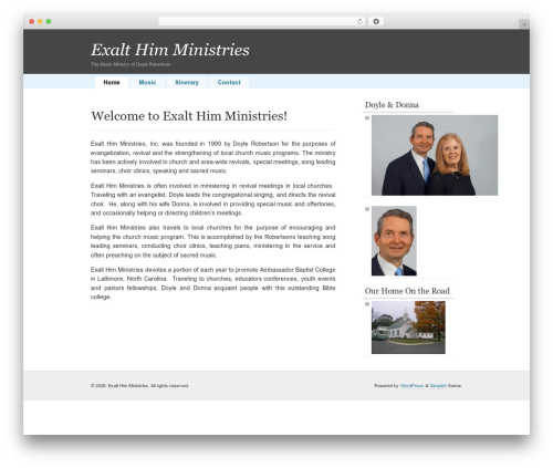 Audio player WordPress plugin - exalthimministries.com