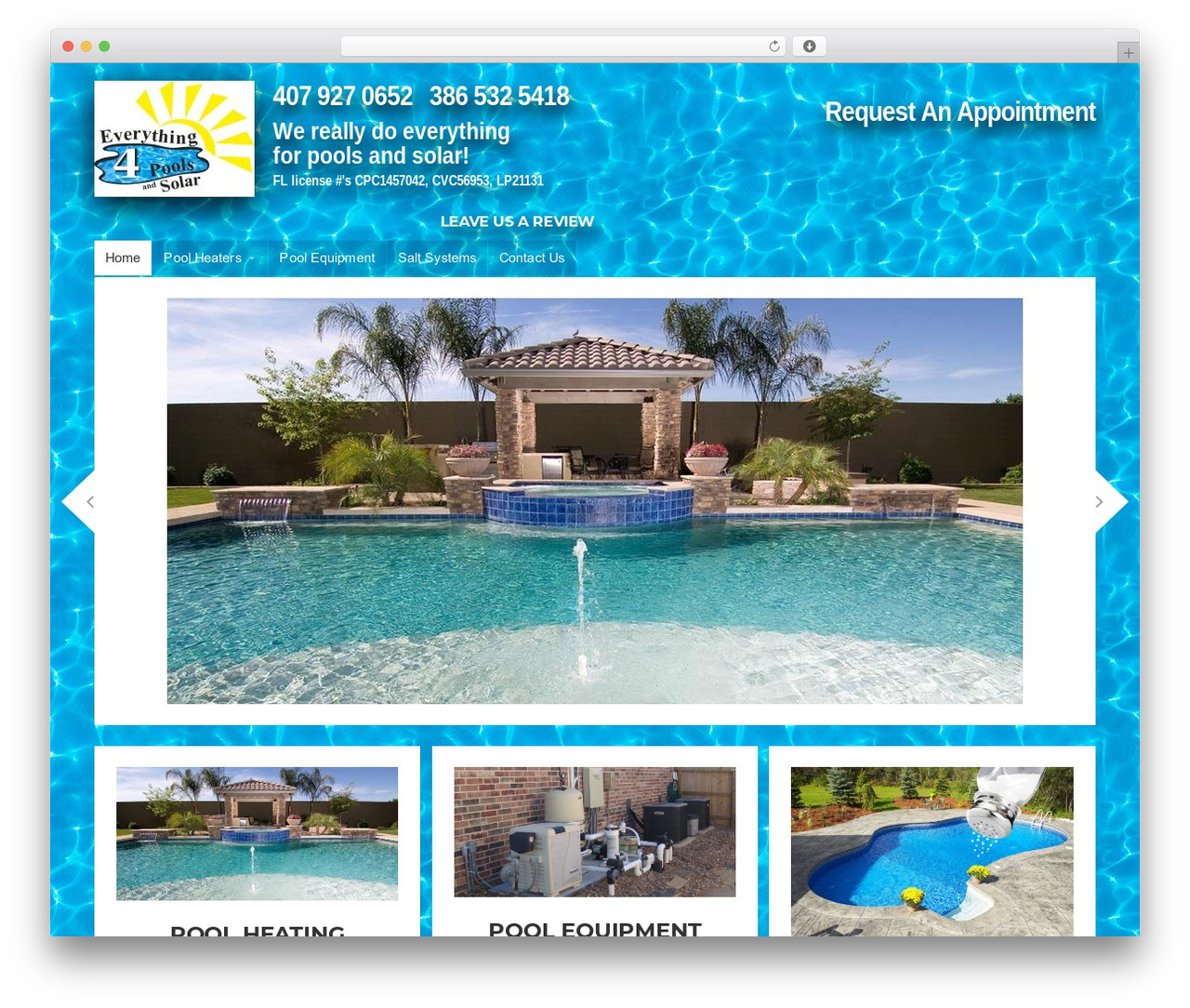 WordPress theme Bold - everything4poolsandsolar.com