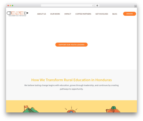WordPress theme E2E - educate2envision.org