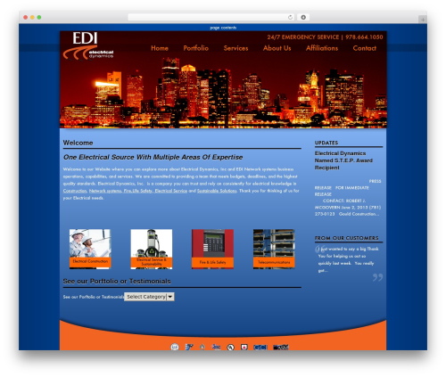 Electrical Dynamics top WordPress theme - electricaldynamics.com