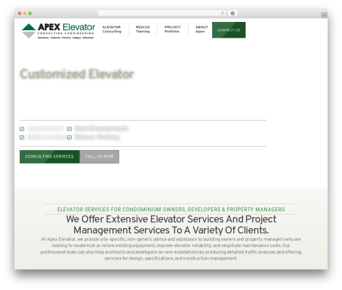 Apex Elevator WordPress website theme - apexelevator.com