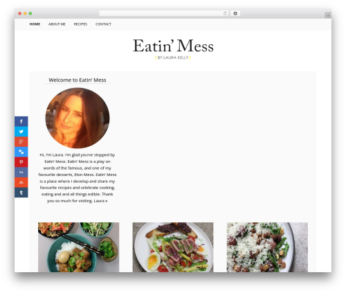 Crescent WordPress blog theme - eatinmess.com.au