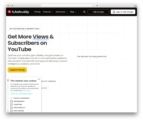 LUIS WordPress theme - www.tubebuddy.com