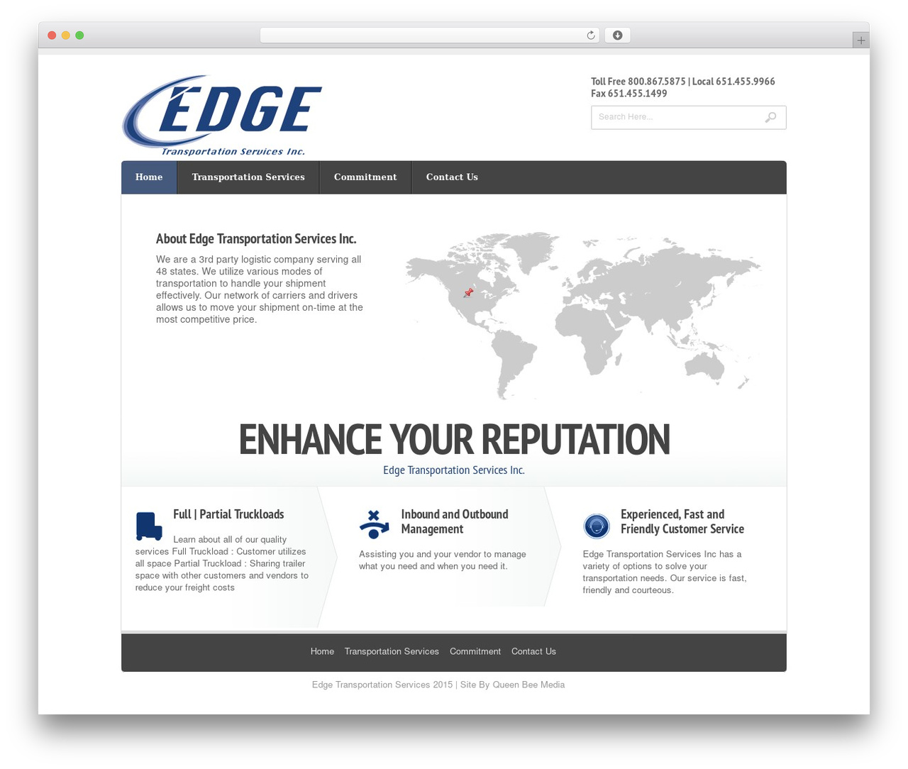 Shaka WordPress theme - edgetransportationservices.com