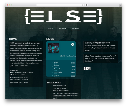 WordPress theme Else - elsetheband.com