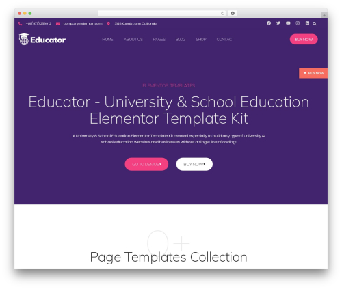 Bosa buy now WordPress plugin - demo.bosathemes.com/educator